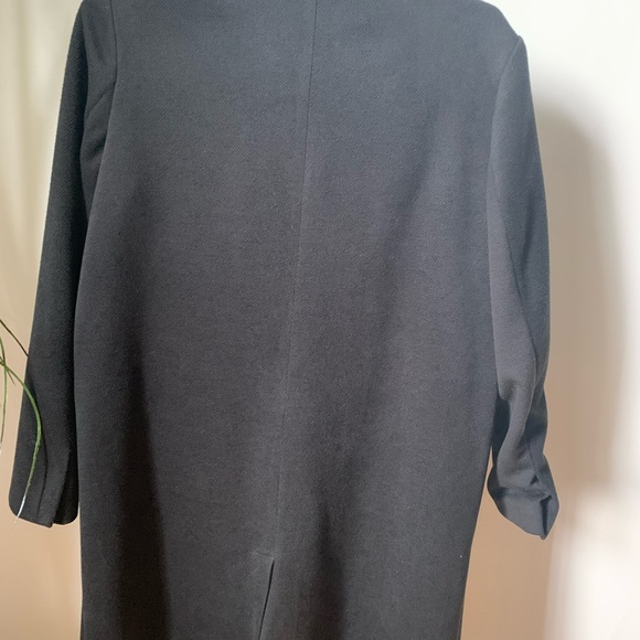 Black polyester car coat. US size 10 - Picture 4 of 7